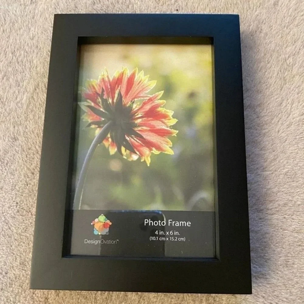 4 x 6 in Photo Picture Frame Black Wood New